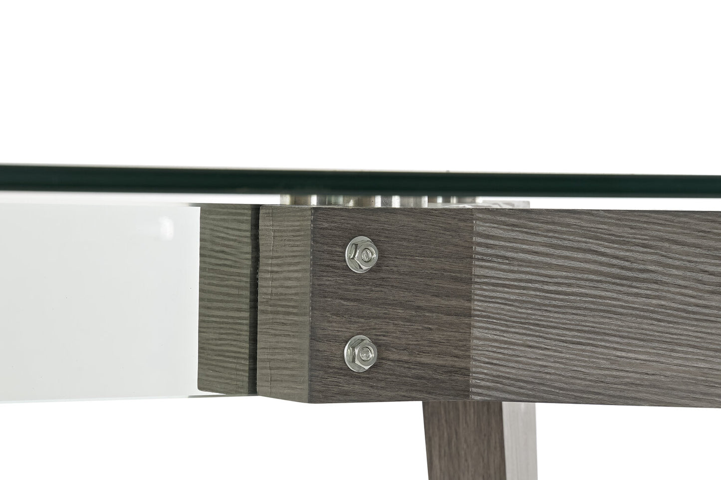 MESA COMEDOR CRISTAL MDF 160X90X75 TEMPLADO GRIS