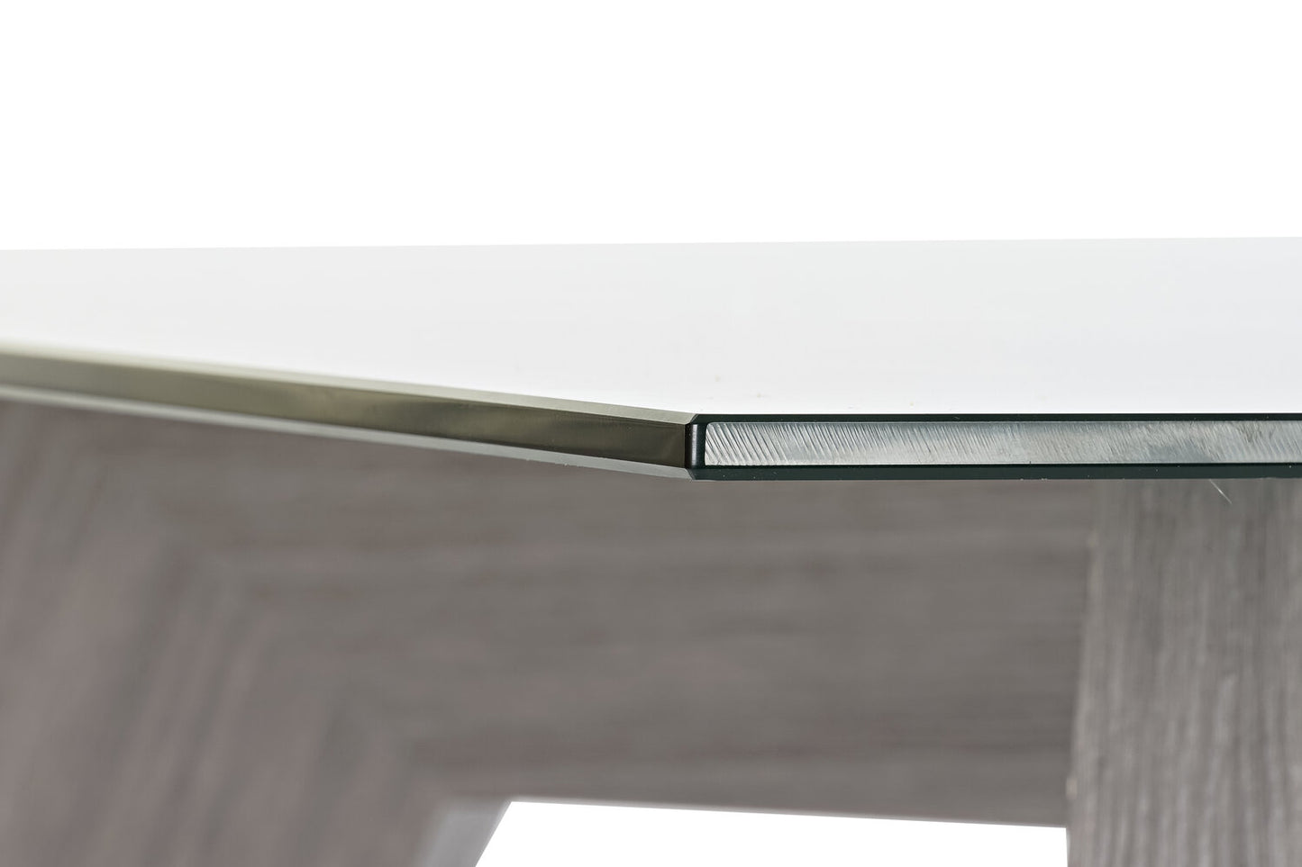 MESA COMEDOR CRISTAL MDF 160X90X75 TEMPLADO GRIS