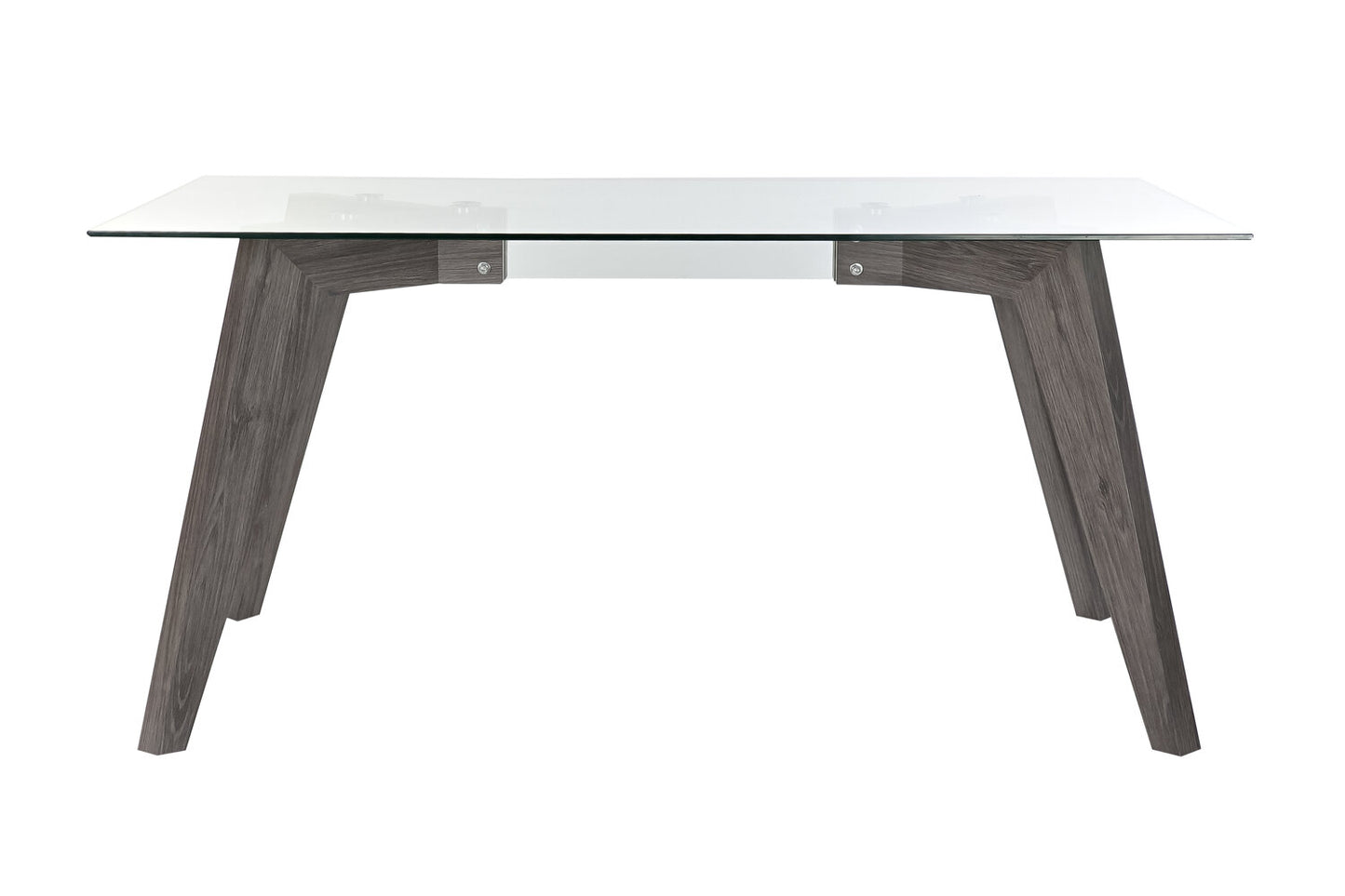 MESA COMEDOR CRISTAL MDF 160X90X75 TEMPLADO GRIS