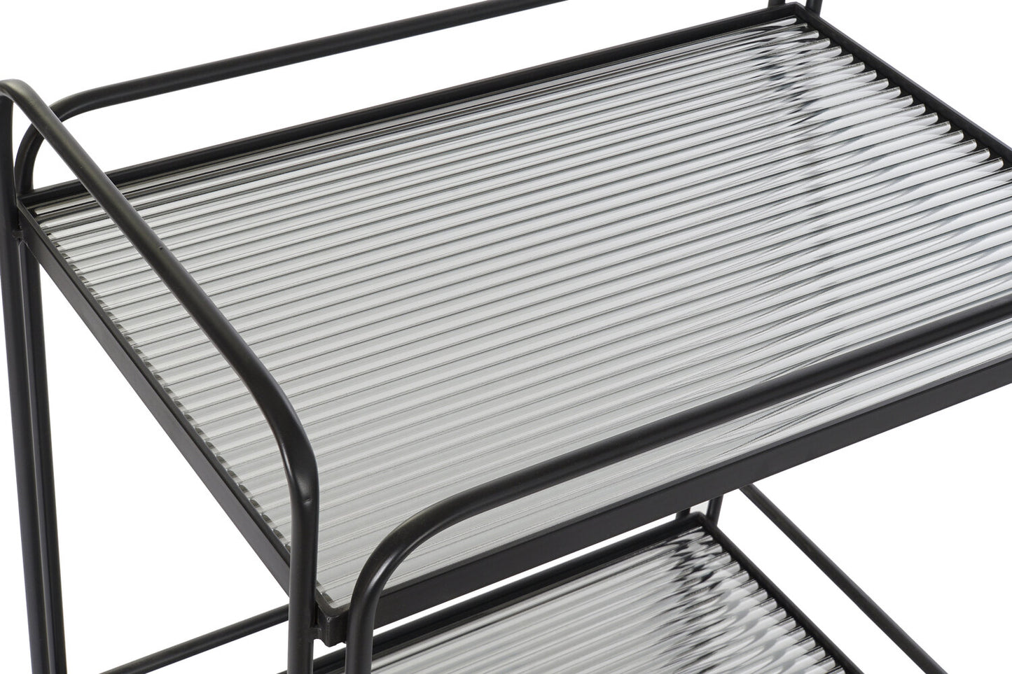 CAMARERA METAL CRISTAL 60:5X40:5X75:5 NEGRO