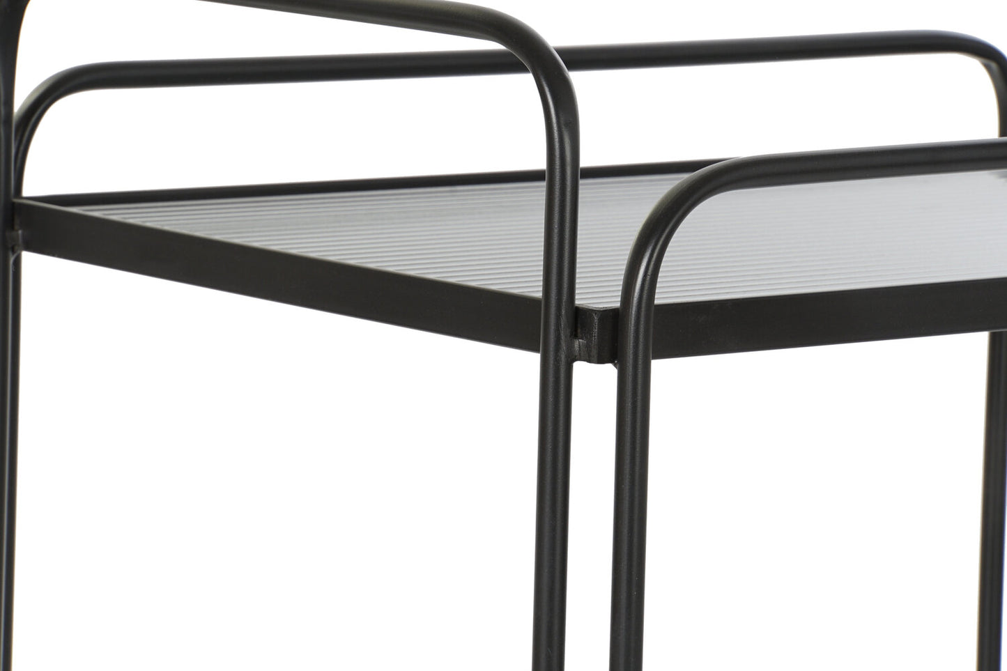 CAMARERA METAL CRISTAL 60:5X40:5X75:5 NEGRO