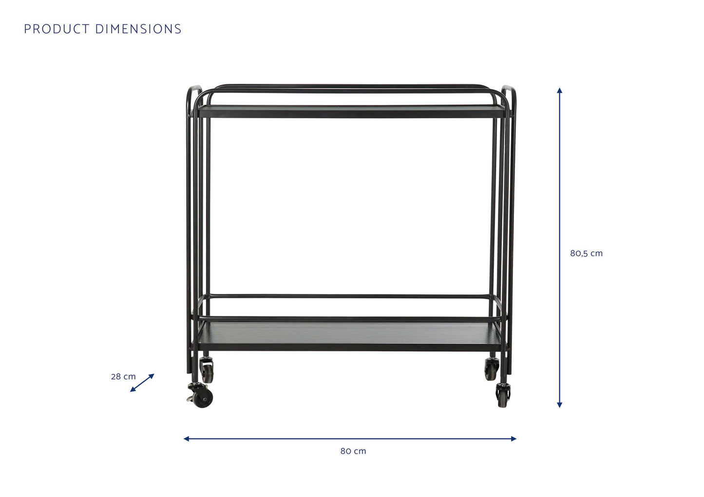 CONSOLA METAL CRISTAL 80X28X80:5 NEGRO
