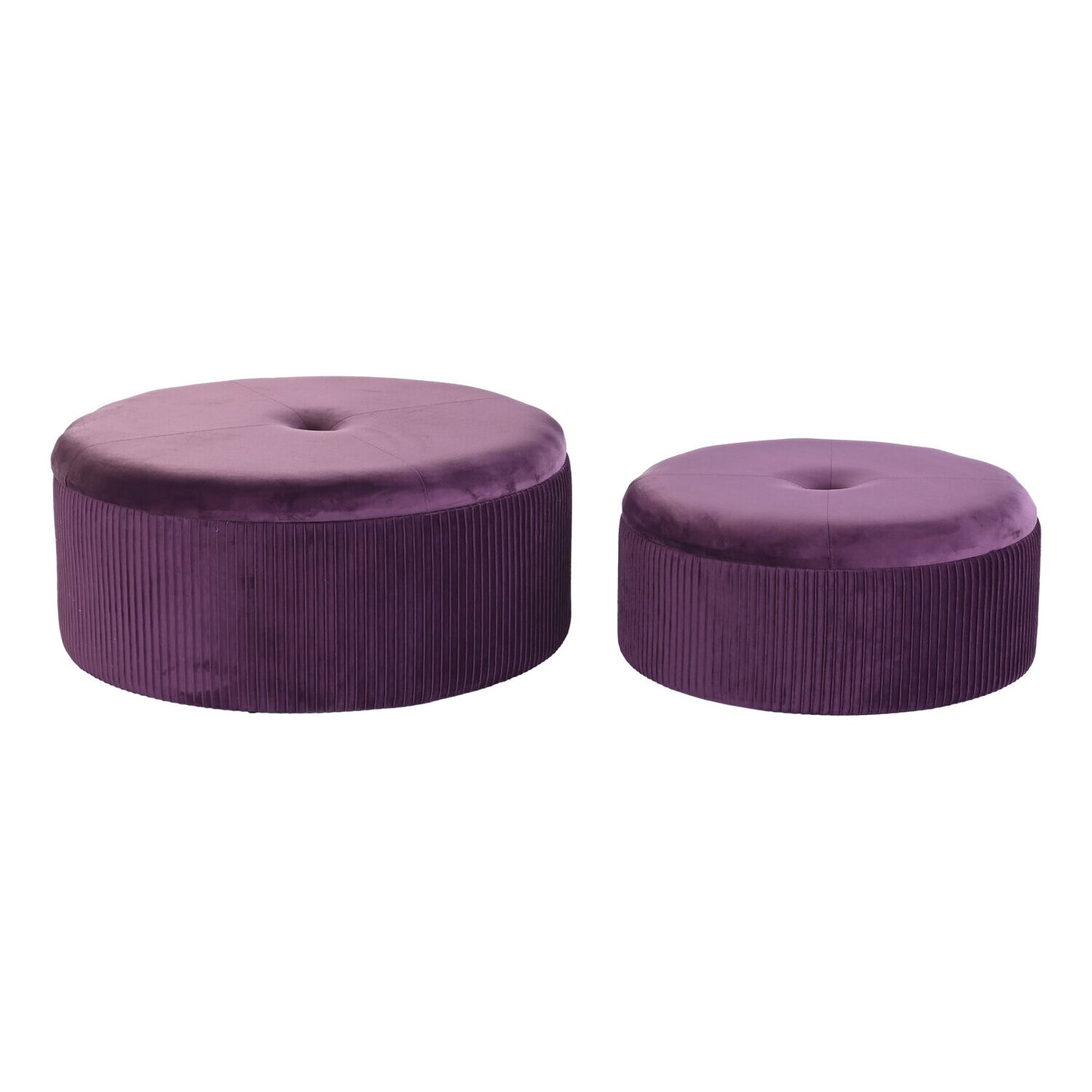 REPOSAPIES SET 2 POLIESTER MDF 70X70X28 TERCIOPELO