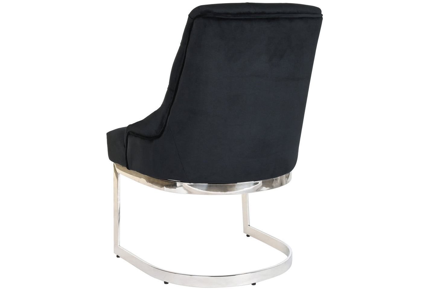 SILLA ACERO POLIESTER 60X58X93 TERCIOPELO NEGRO