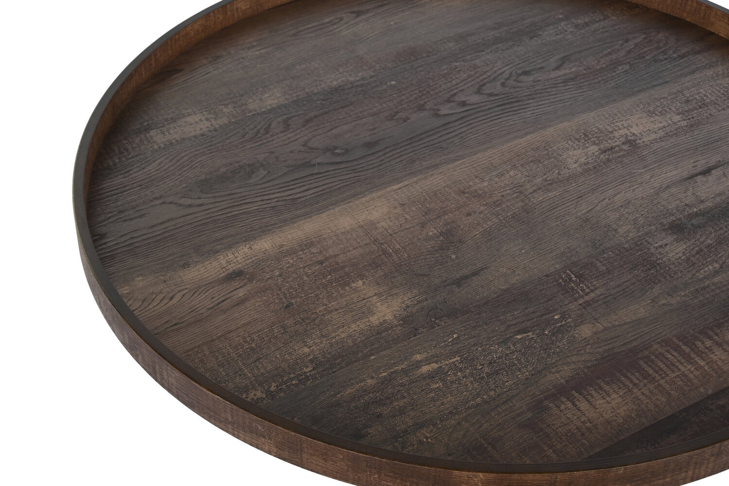 MESA CENTRO ACERO MDF 78X78X41:5 MARRON