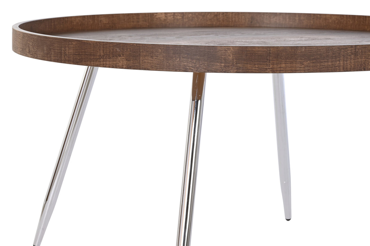 MESA CENTRO ACERO MDF 78X78X41:5 MARRON