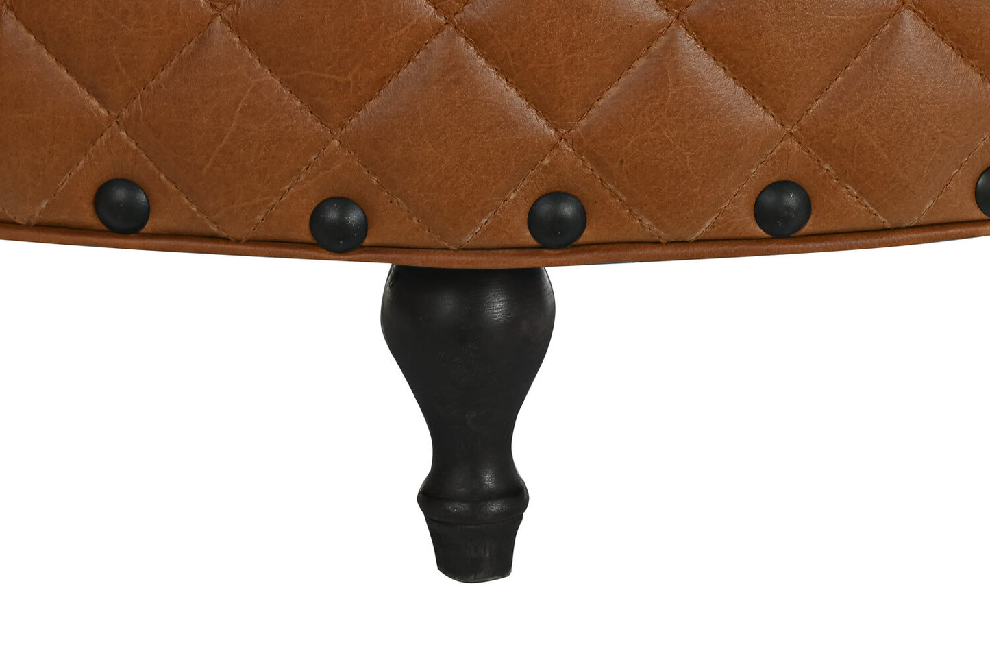 REPOSAPIES MADERA PIEL 94X94X54 MARRON