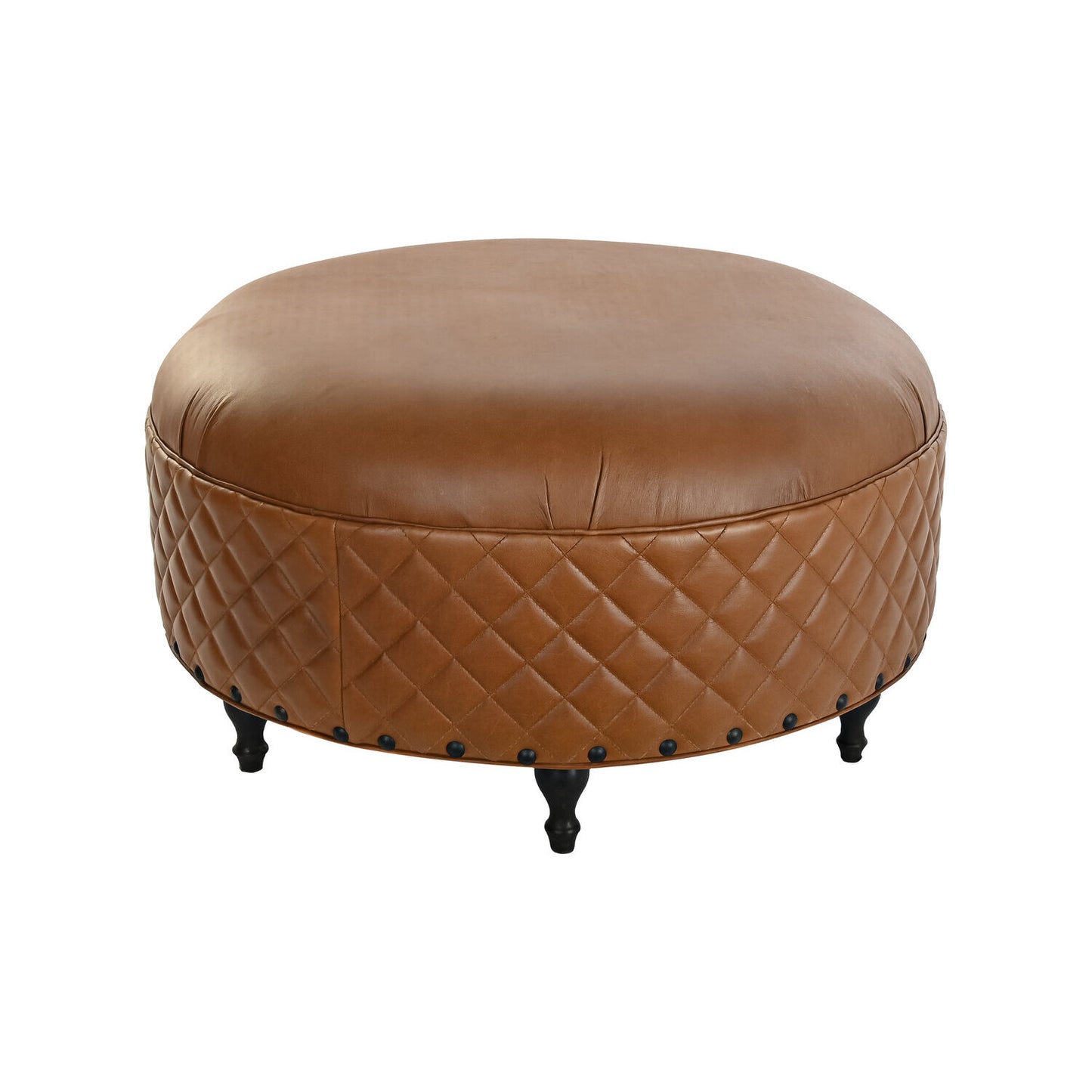 REPOSAPIES MADERA PIEL 94X94X54 MARRON