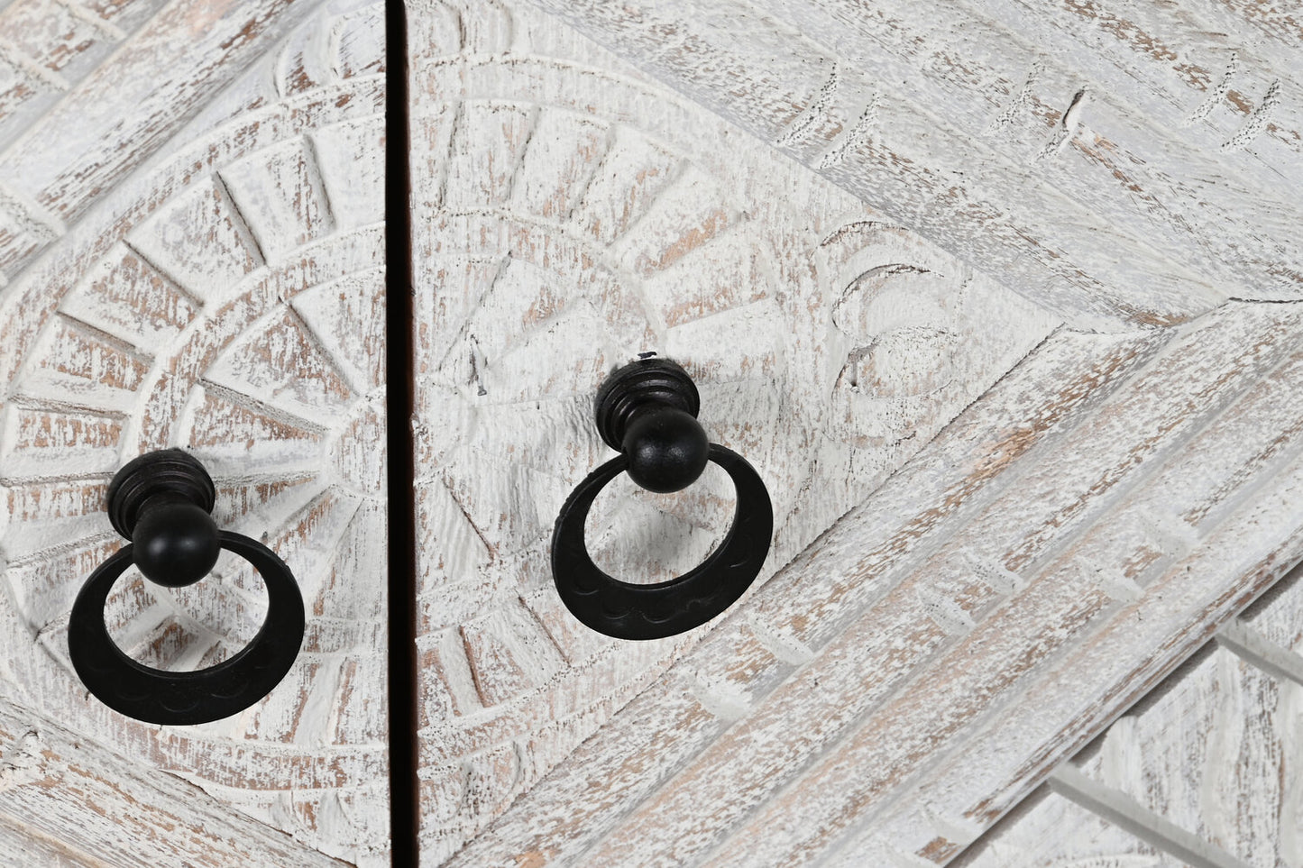 MUEBLE TV MANGO METAL 180X40X60 BLANCO