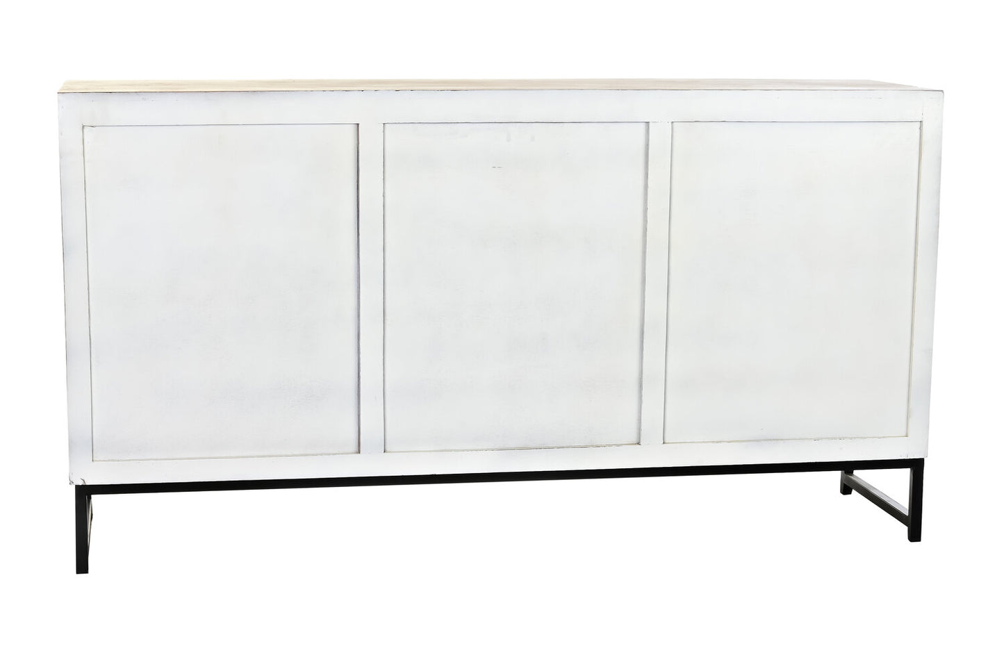 BUFFET MANGO METAL 150X38X80 MANDALA BLANCO