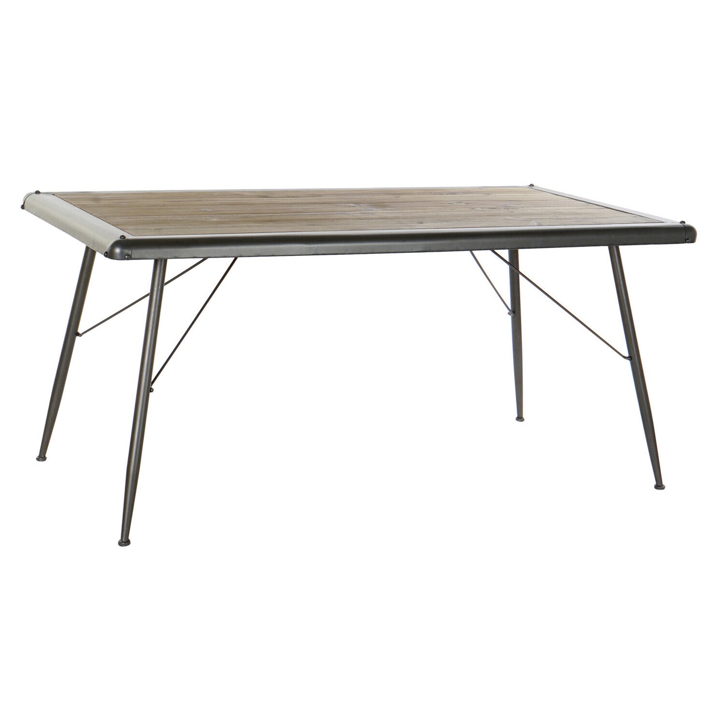 MESA COMEDOR ABETO METAL 161X90X75 GRIS CLARO