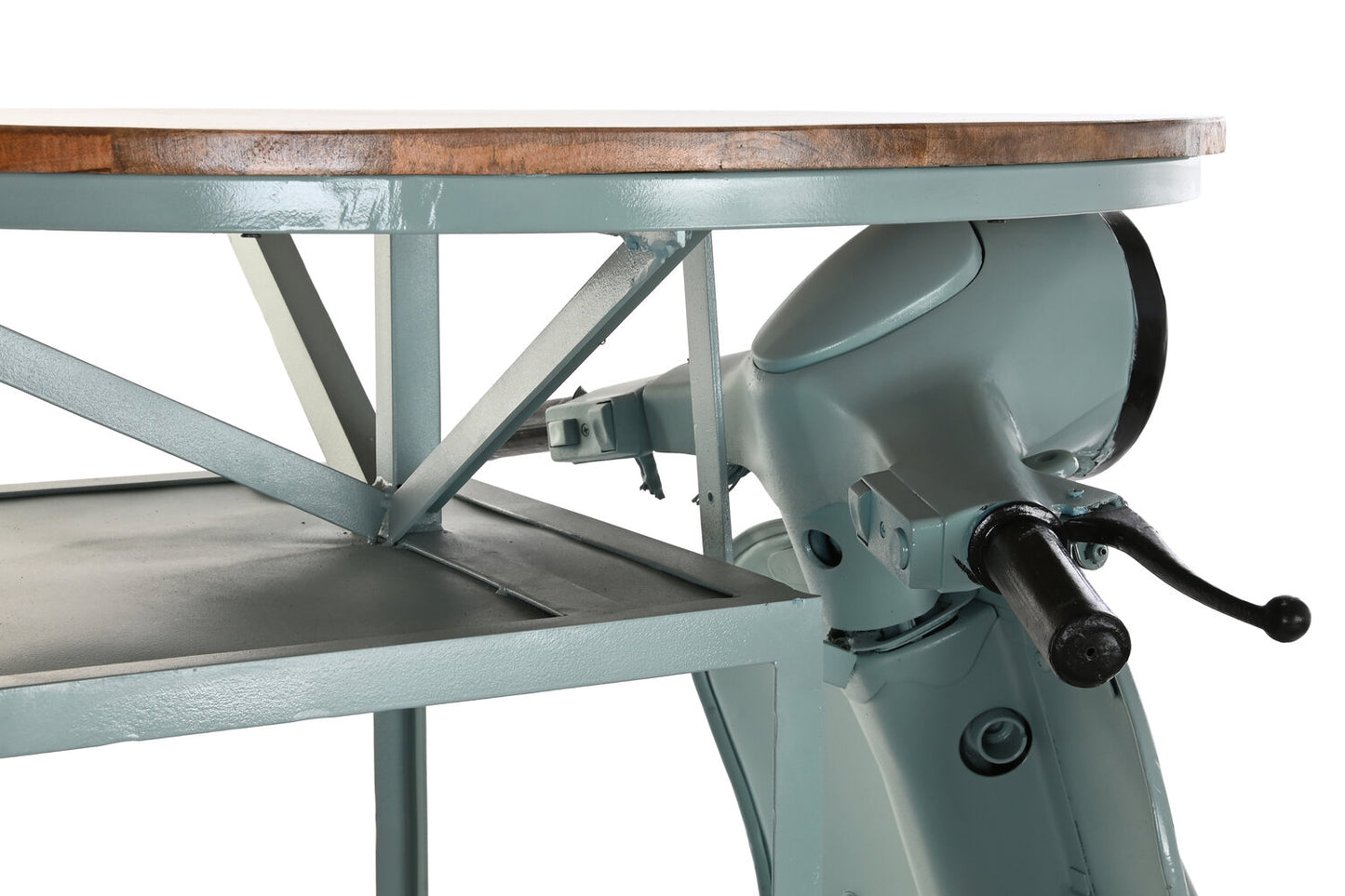 MESA HIERRO MANGO 116X72X110 MOTO DESGASTADO