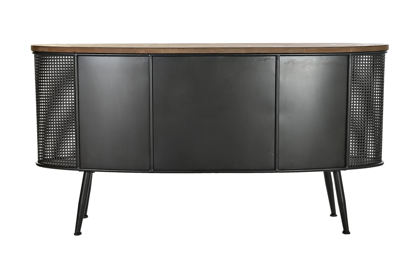 BUFFET ABETO METAL 145:5X45X76 BOTELLERO NEGRO