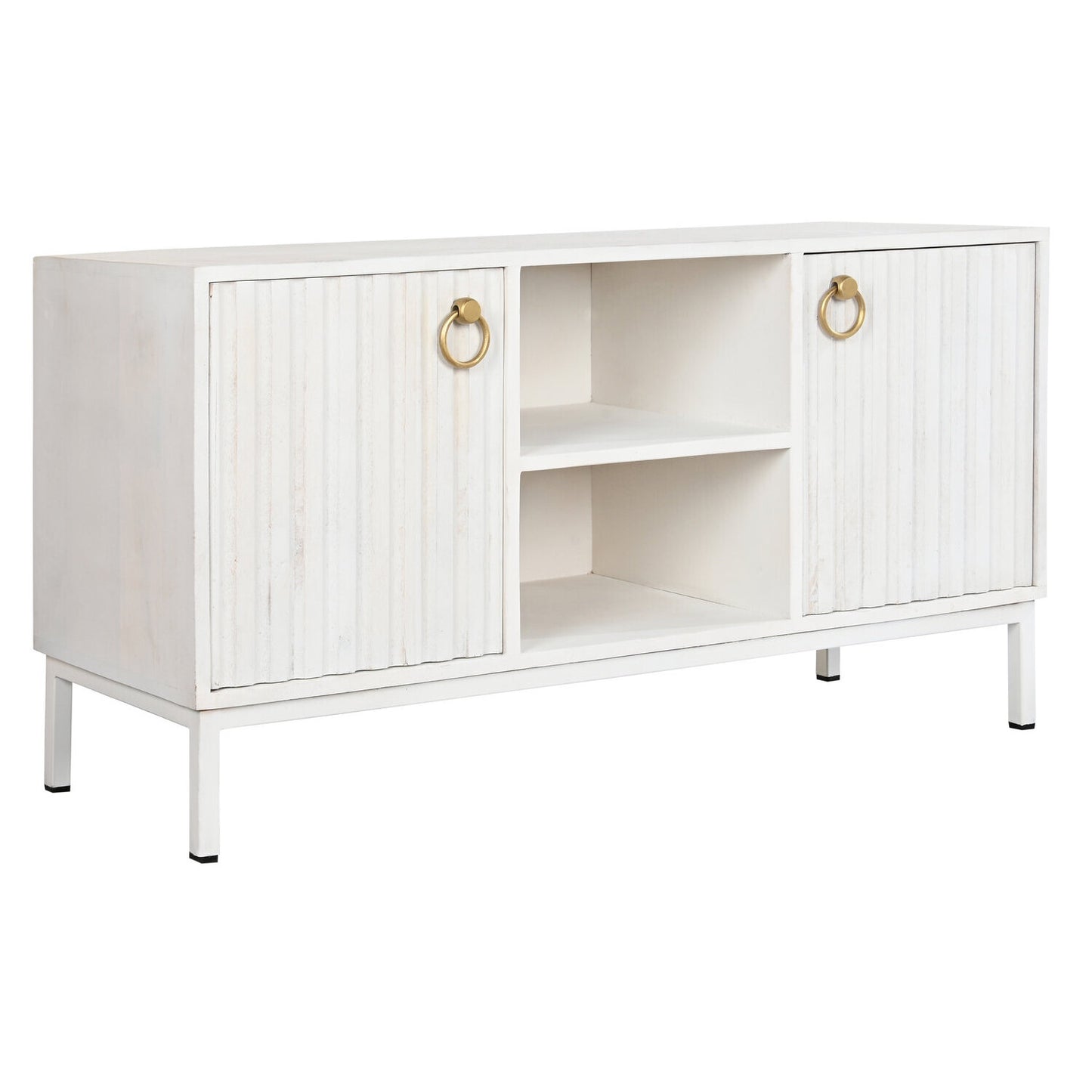 MUEBLE TV MANGO METAL 120X40X60 BLANCO