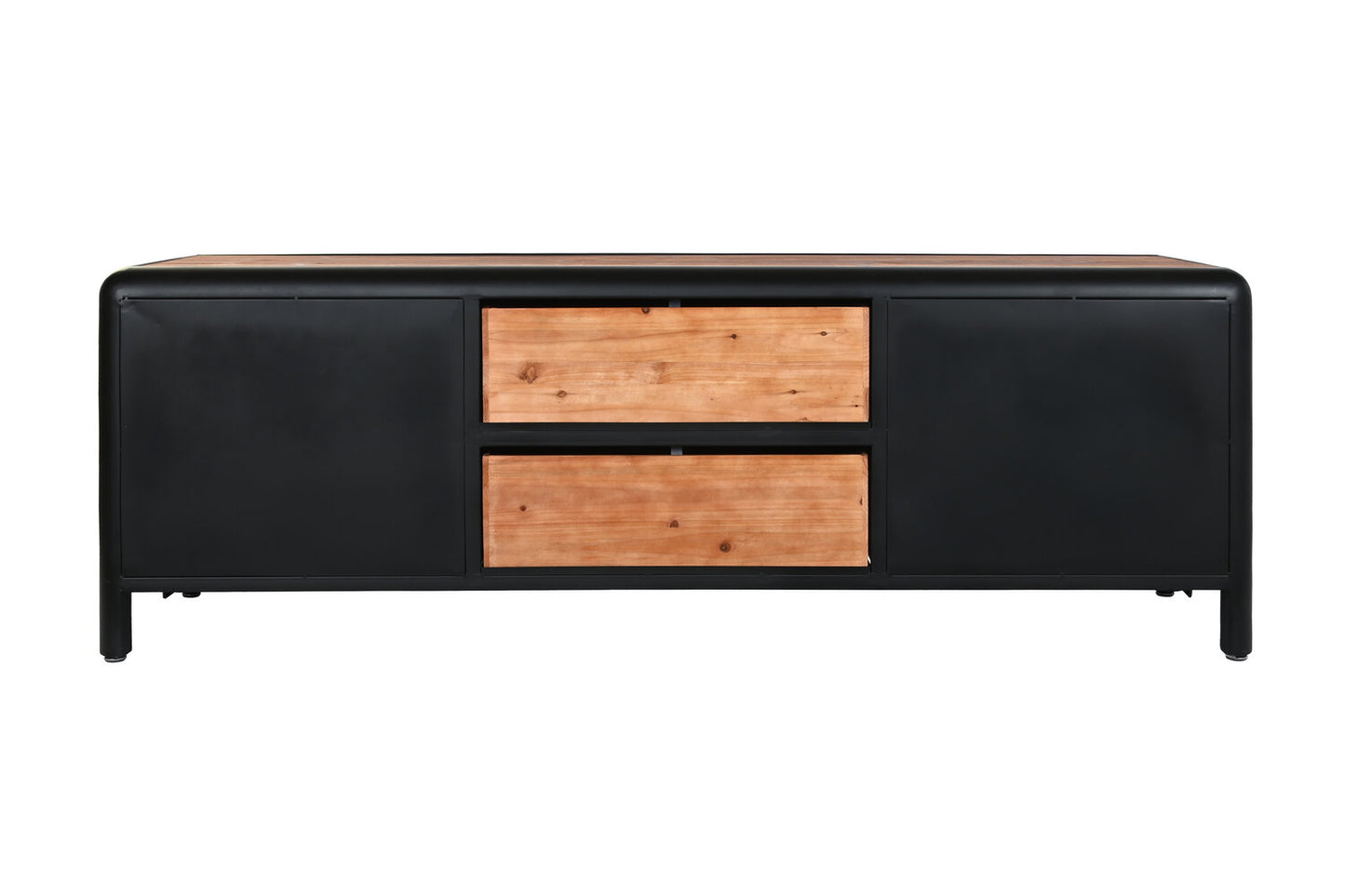 MUEBLE TV ABETO METAL 150X40X50 MARRON OSCURO