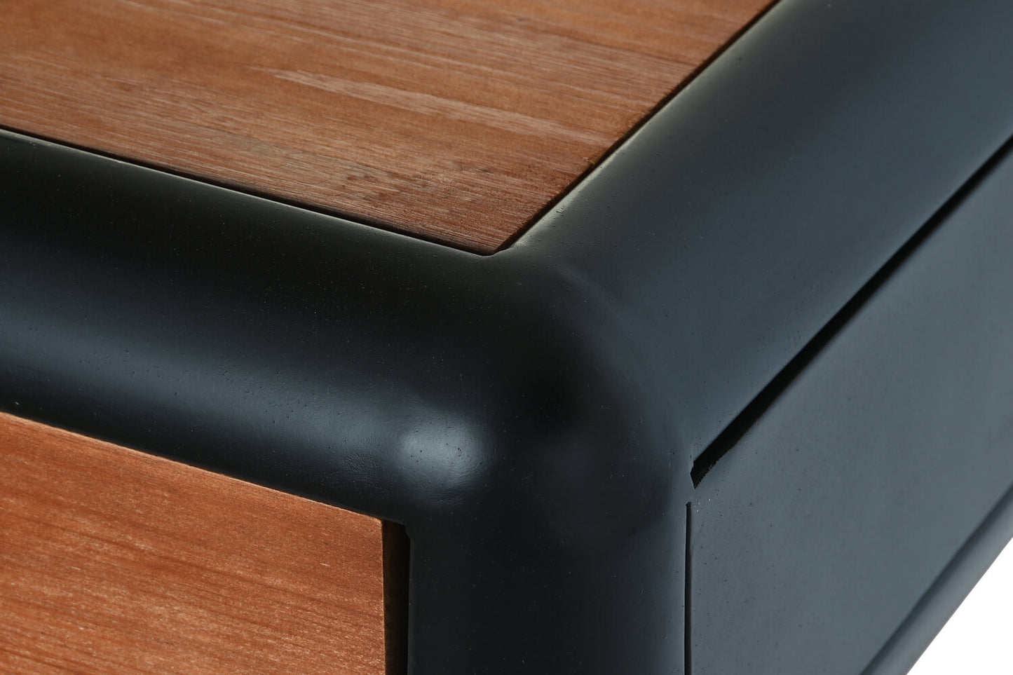 CONSOLA ABETO METAL 120X50X77 MARRON OSCURO