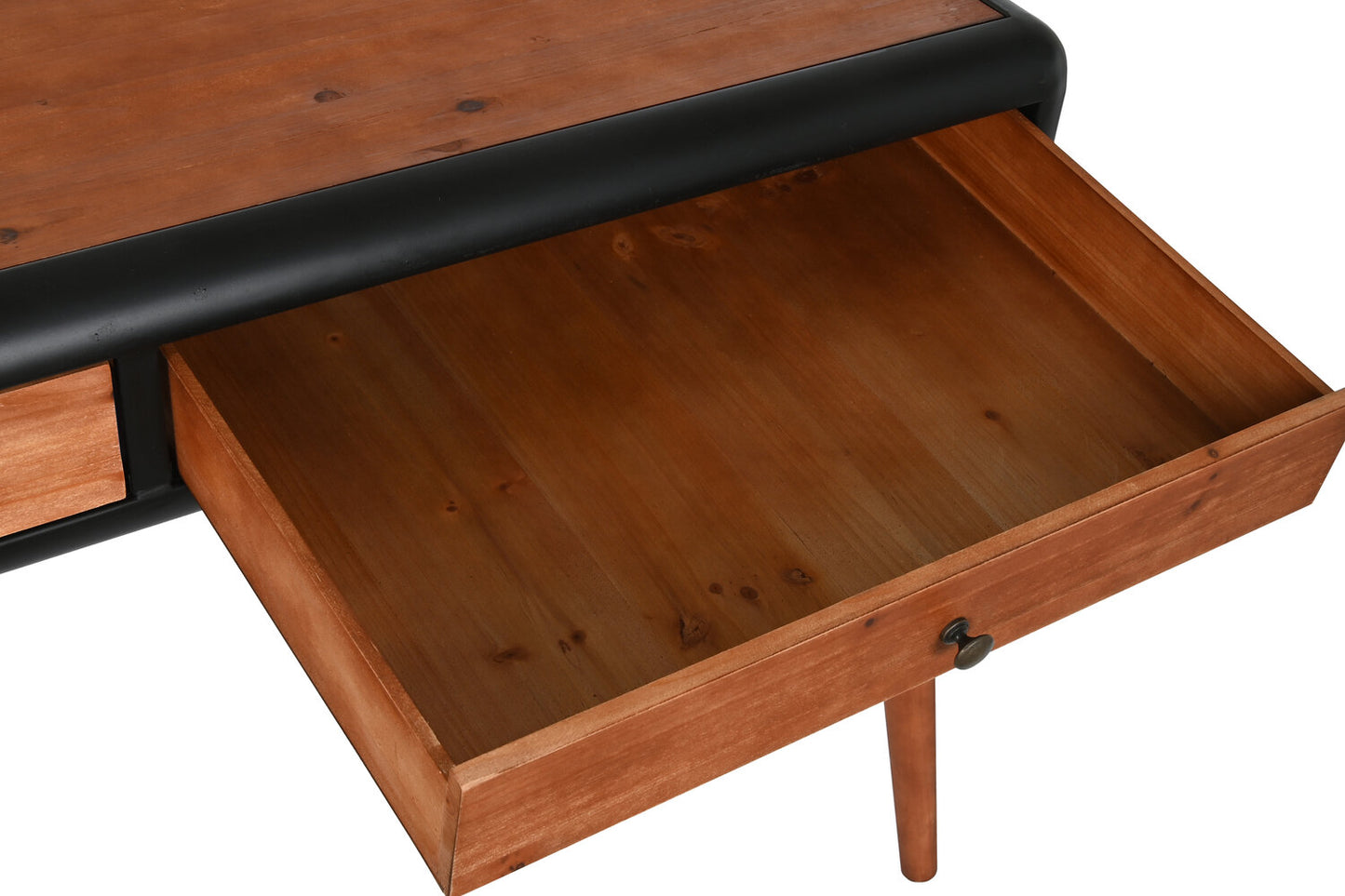 CONSOLA ABETO METAL 120X50X77 MARRON OSCURO