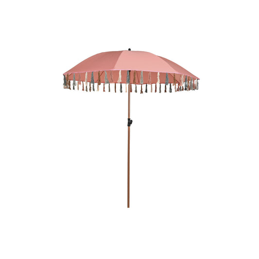 PARASOL POLIESTER ACERO 180X180X190 FLECOS CORAL