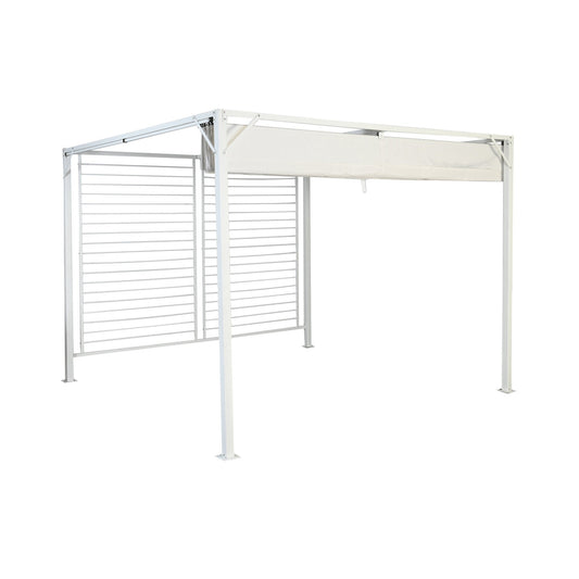 PERGOLA ACERO POLIESTER 296X296X225 BLANCO