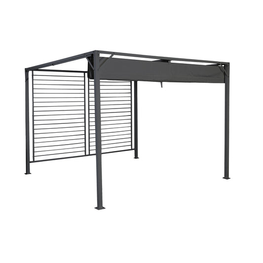 PERGOLA ACERO POLIESTER 300X300X230 250gr:/m2 GRIS