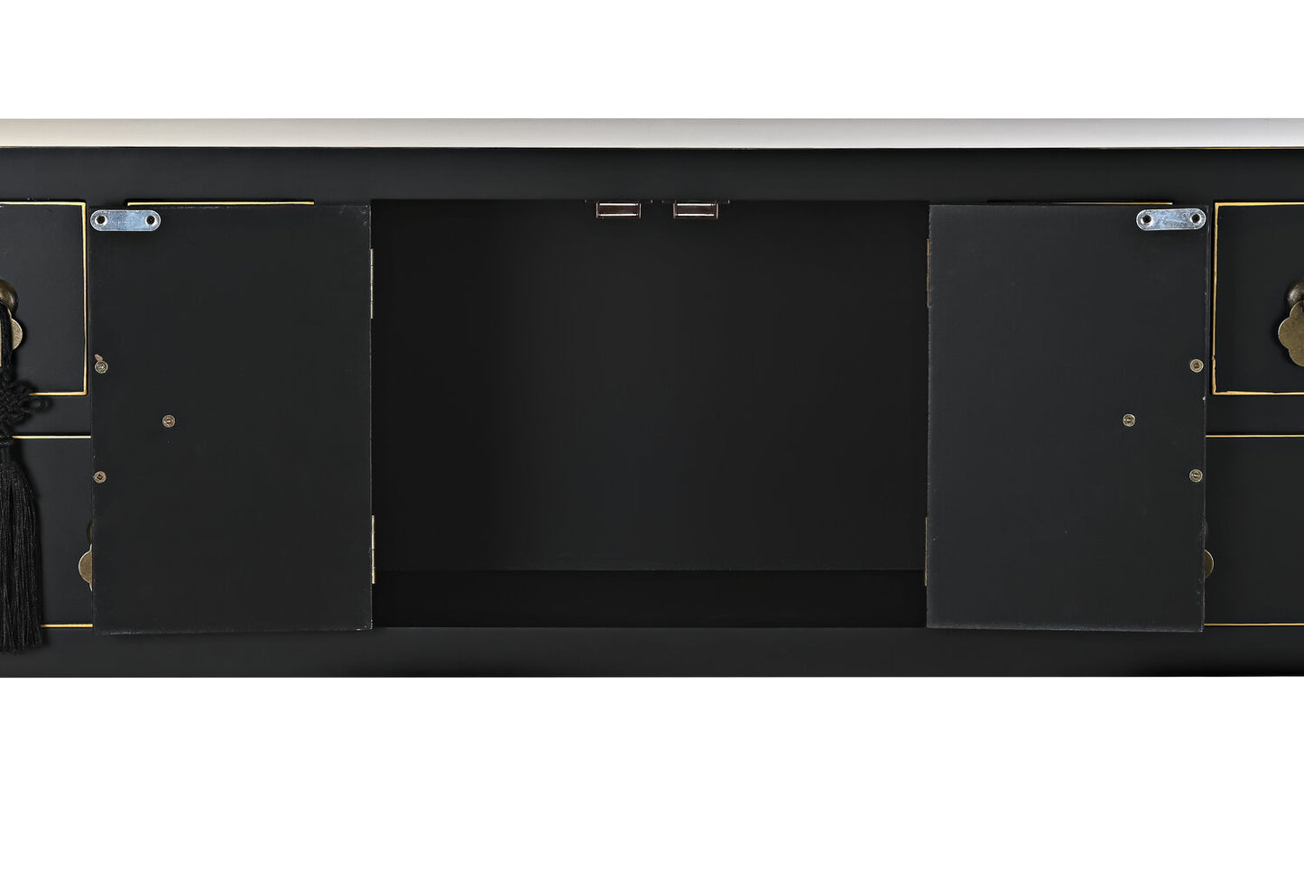 CONSOLA ABETO MDF 95X26X79 ORIENTAL NEGRO