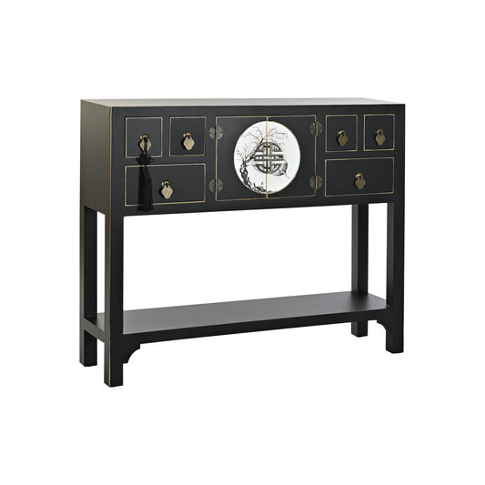 CONSOLA ABETO MDF 95X26X79 ORIENTAL NEGRO