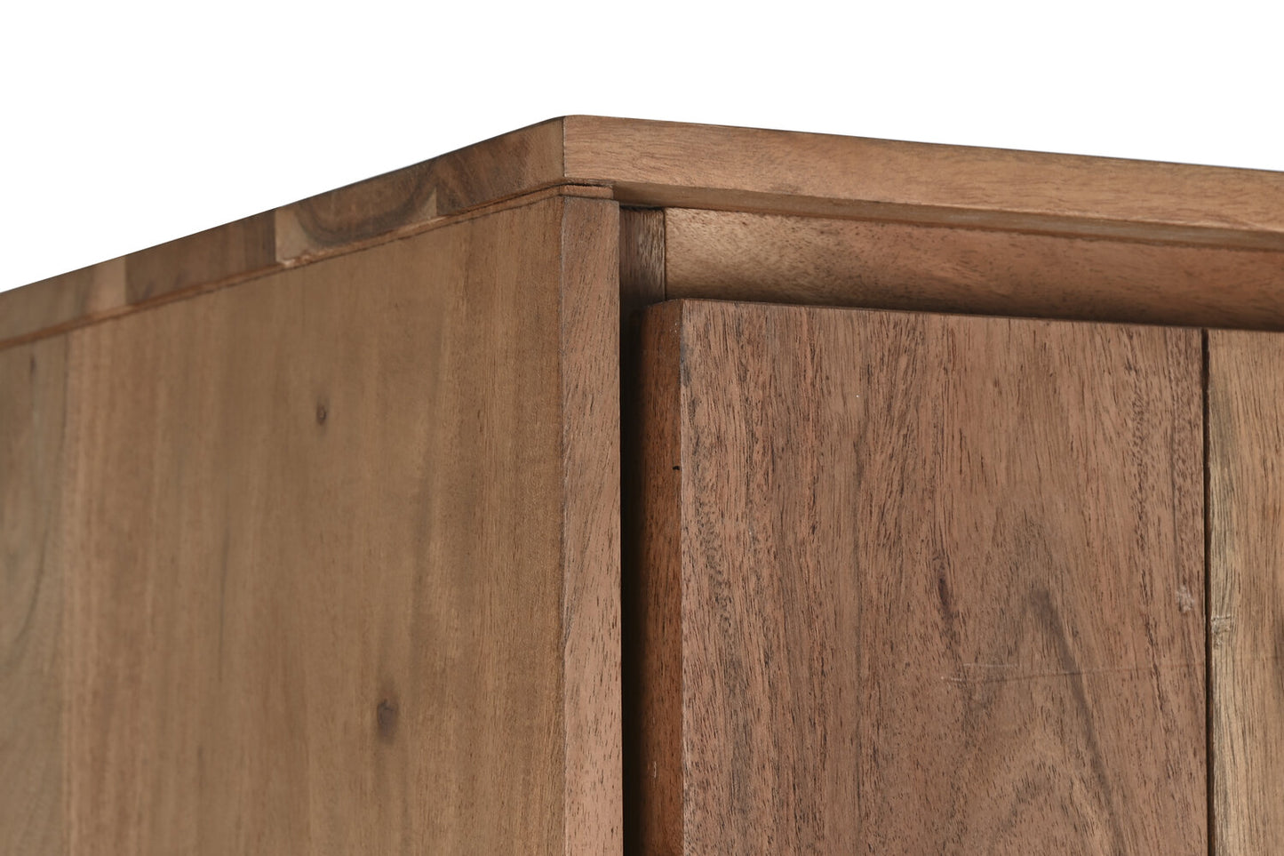 VITRINA ACACIA CRISTAL 80X40X197 MARRON