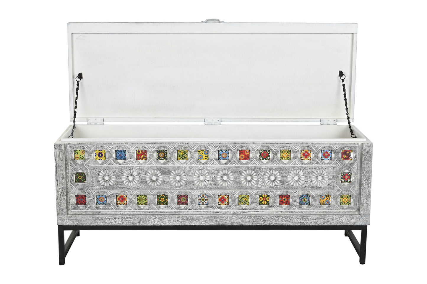 BAUL MANGO CERAMICA 116X40X50 GRIS