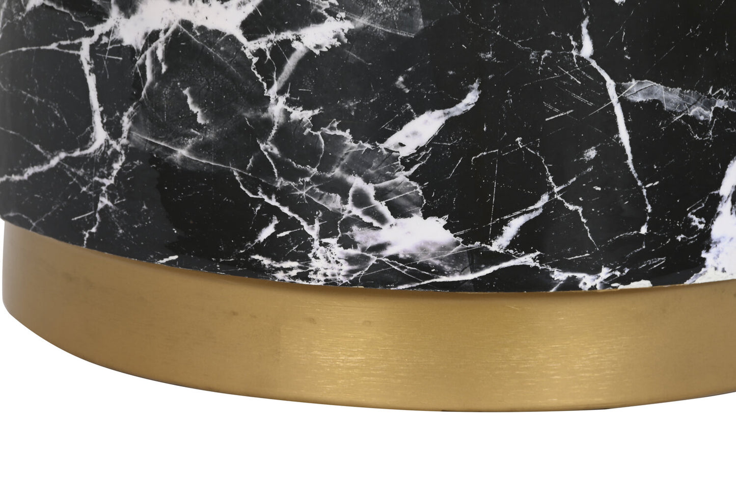 MESITA AUXILIAR HIERRO 50X50X45 SIMIL MARMOL NEGRO