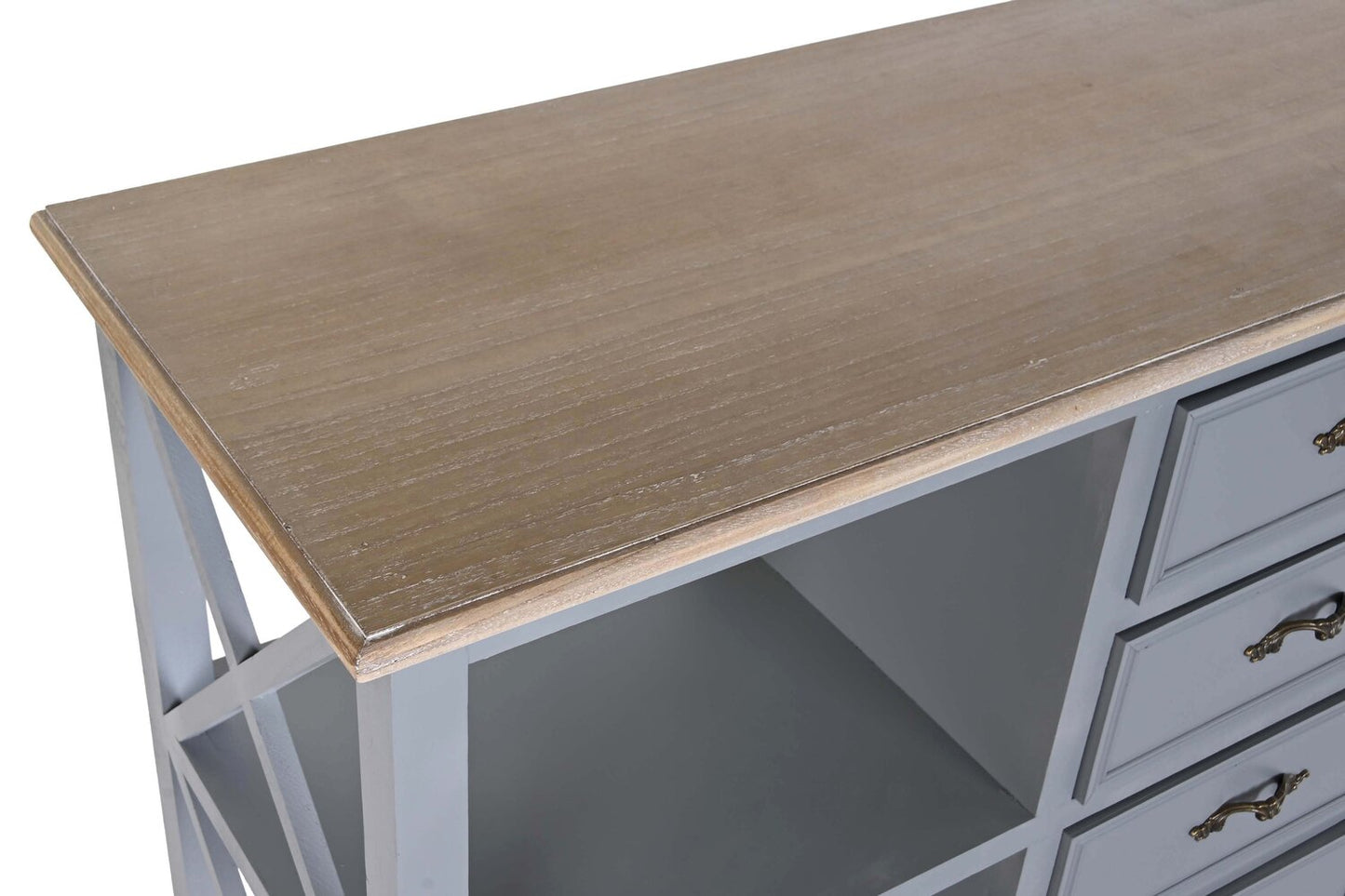 BUFFET PAULOWNIA MDF 132X40X84:5 GRIS