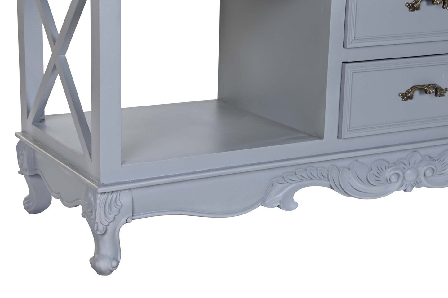 BUFFET PAULOWNIA MDF 132X40X84:5 GRIS