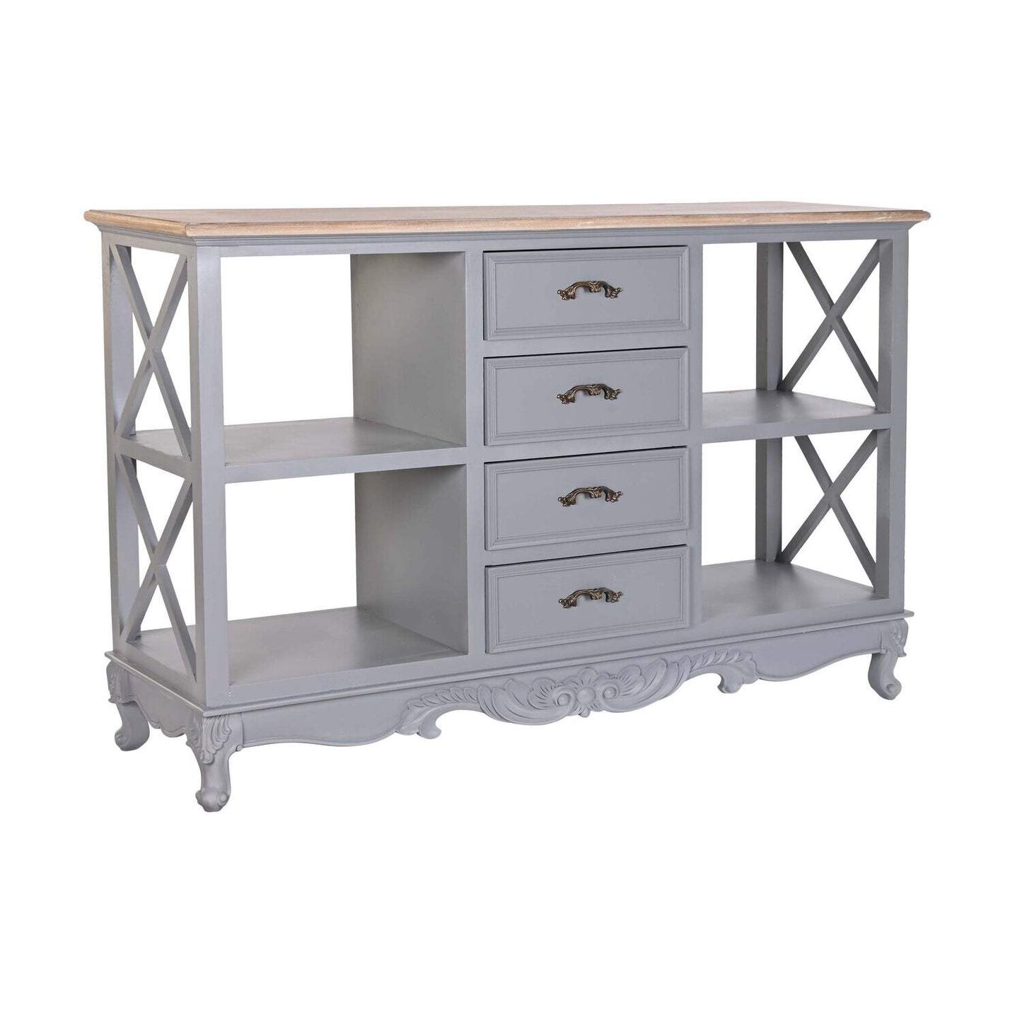 BUFFET PAULOWNIA MDF 132X40X84:5 GRIS