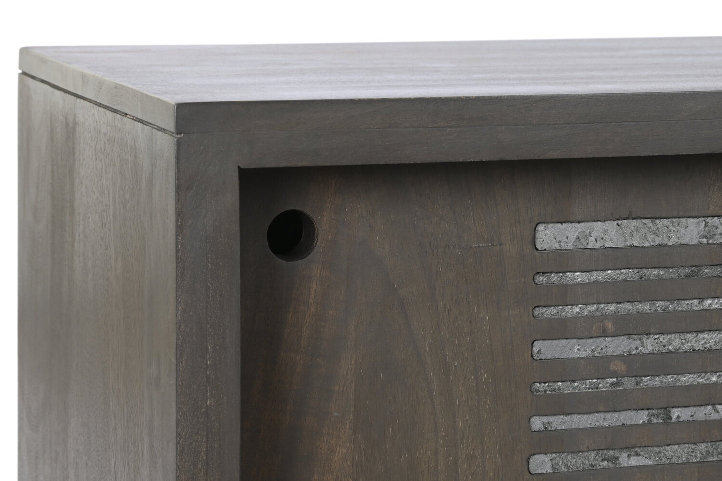 MUEBLE TV MANGO METAL 160X40X50 MARRON