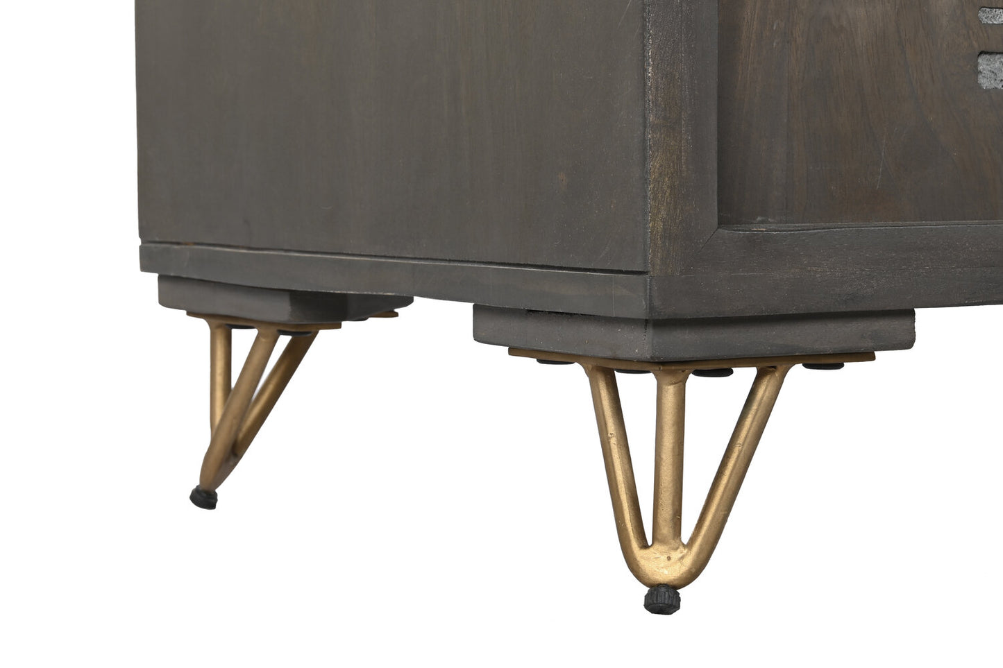 MUEBLE TV MANGO METAL 160X40X50 MARRON