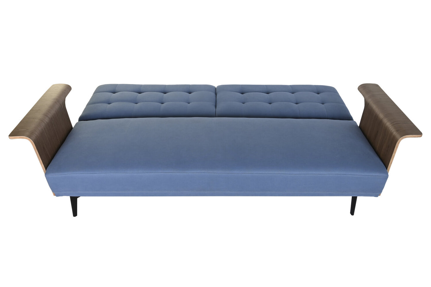 SOFA CAMA EUCALIPTO METAL 203X87X81 AZUL