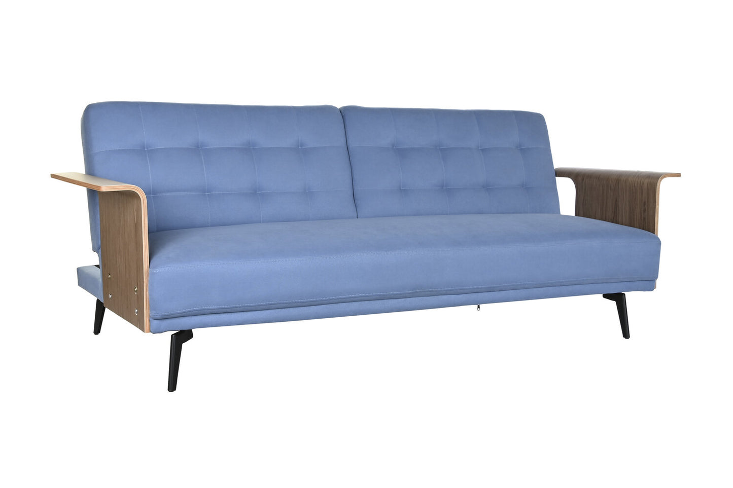 SOFA CAMA EUCALIPTO METAL 203X87X81 AZUL