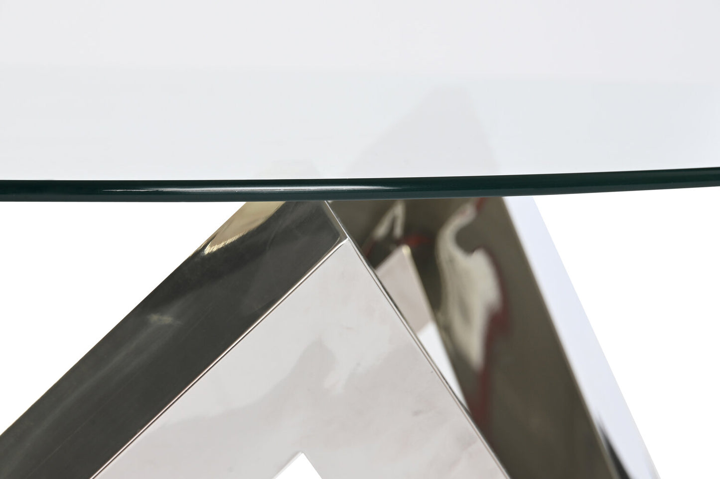 MESA CENTRO ACERO CRISTAL TEMPLADO 90X90X45