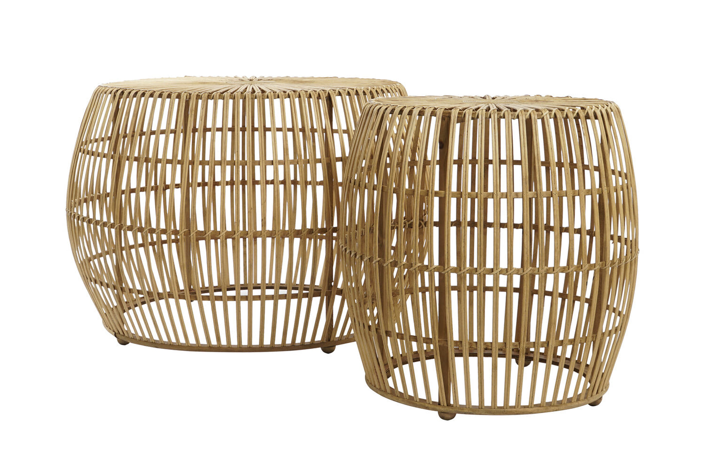 MESA CENTRO SET 2 BAMBU 70X70X50 NATURAL