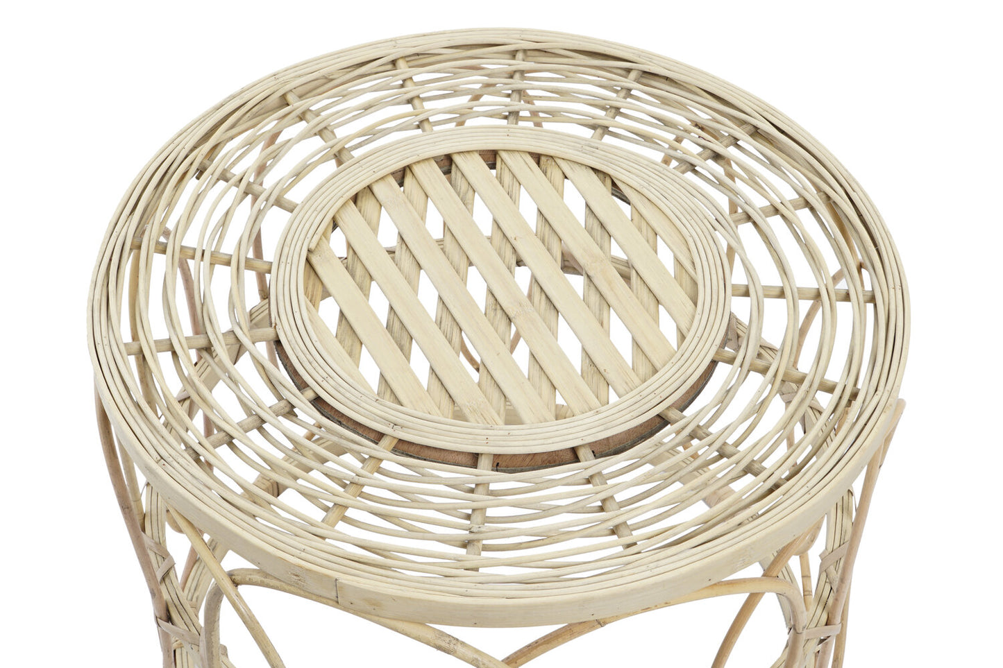 MESITA AUXILIAR SET 2 RATAN 50X50X41:5 NATURAL