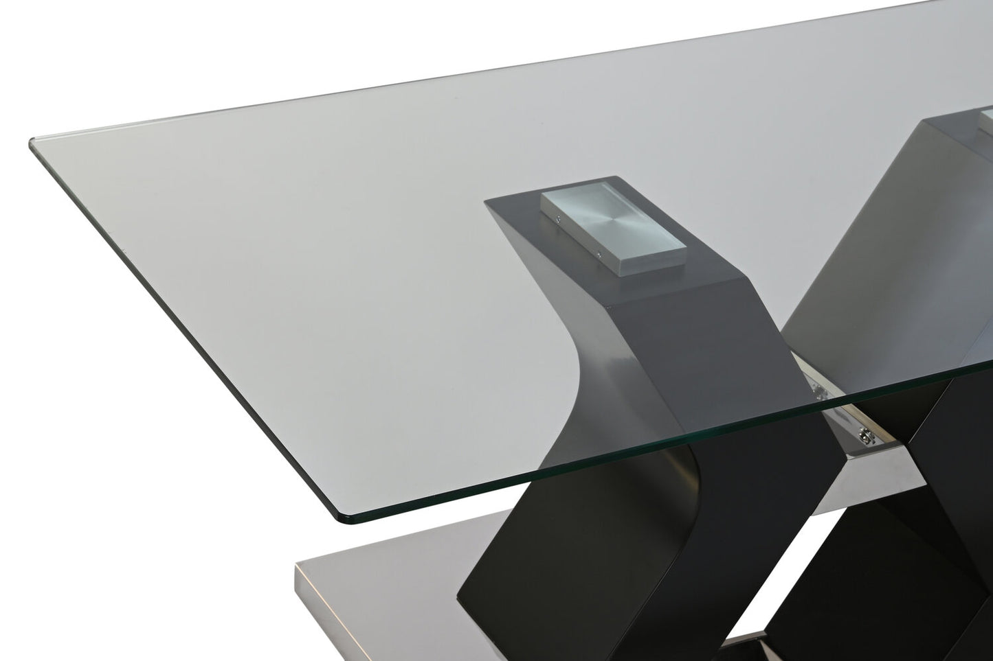 MESA CENTRO CRISTAL TEMPLADO MDF 120X60X45 NEGRO