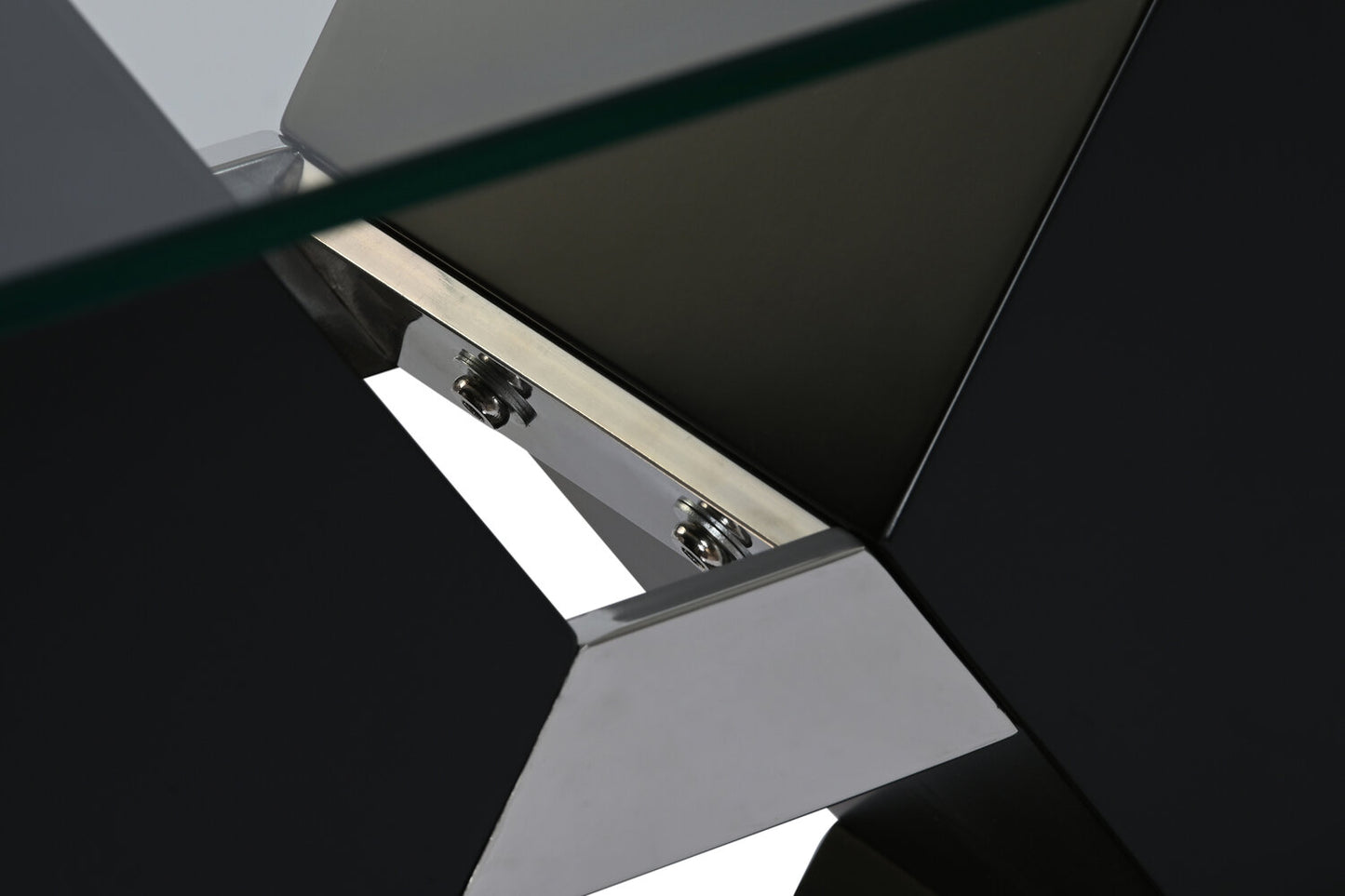 MESA CENTRO CRISTAL TEMPLADO MDF 120X60X45 NEGRO