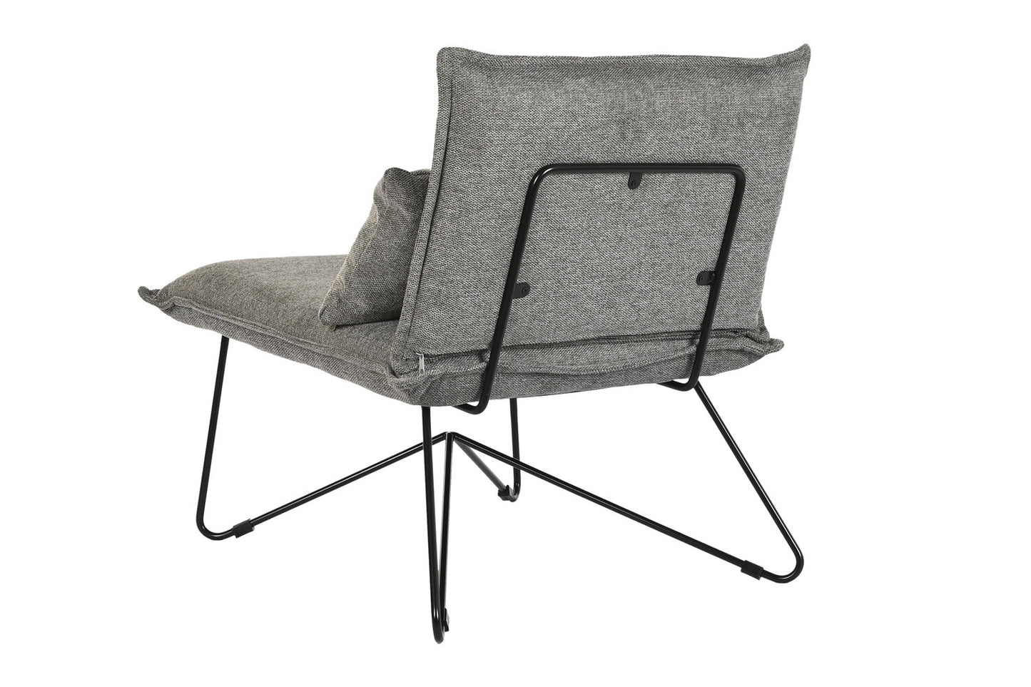 SILLON POLIESTER METAL 66X78X75 CON COJIN GRIS