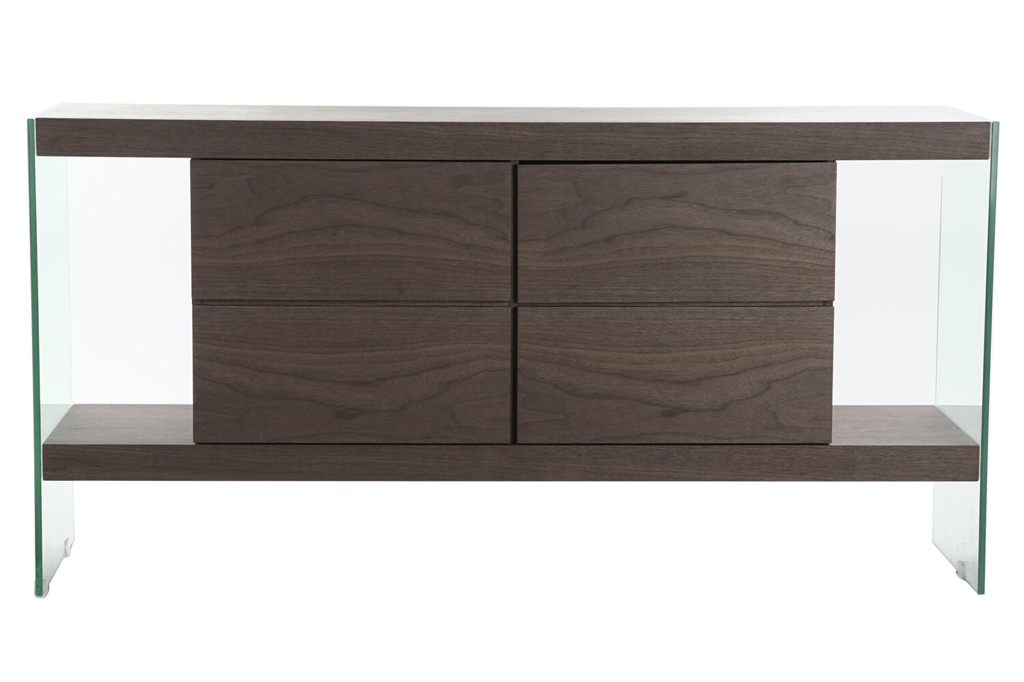 BUFFET CRISTAL MDF 160X45X80 NOGAL MARRON