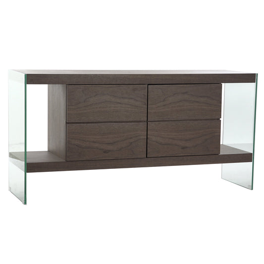 BUFFET CRISTAL MDF 160X45X80 NOGAL MARRON