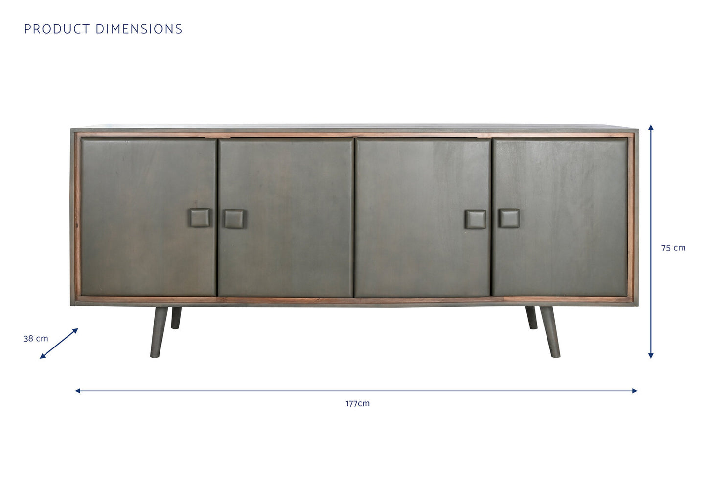 BUFFET MADERA JAMUN 177X38X75