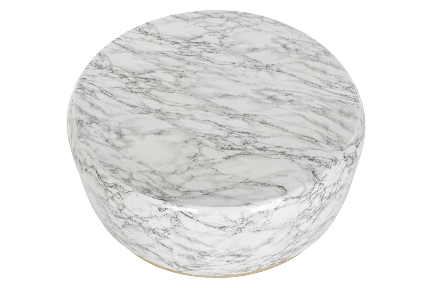 MESA CENTRO HIERRO 119X119X45 SIMIL MARMOL BLANCO