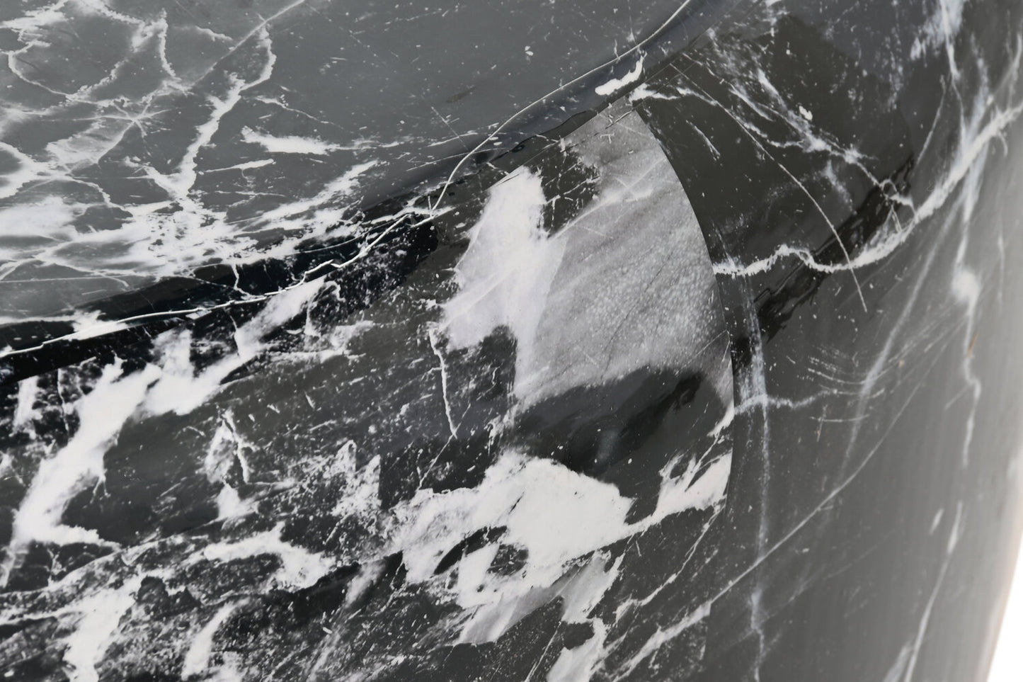 MESA CENTRO HIERRO 120X120X46:5 SIMIL MARMOL NEGRO