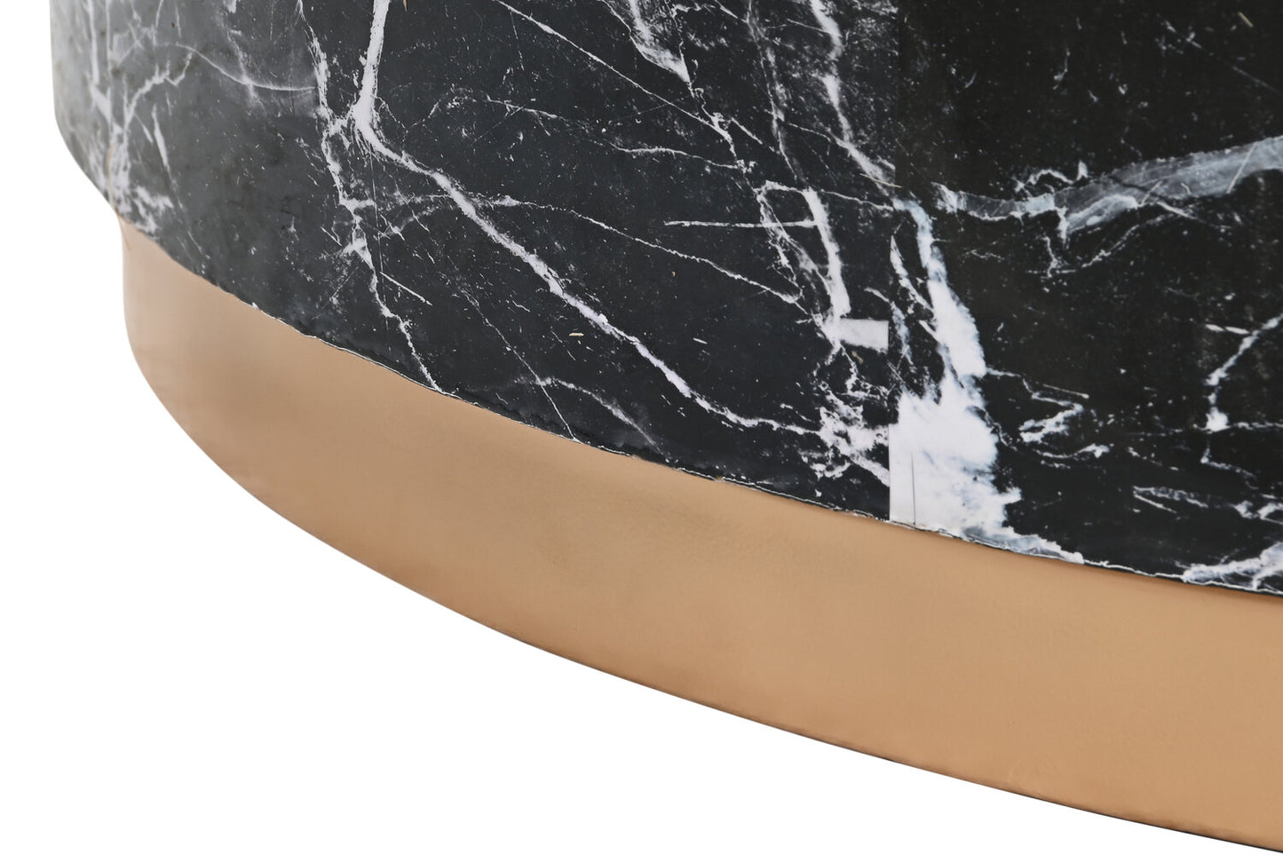 MESA CENTRO HIERRO 120X120X46:5 SIMIL MARMOL NEGRO