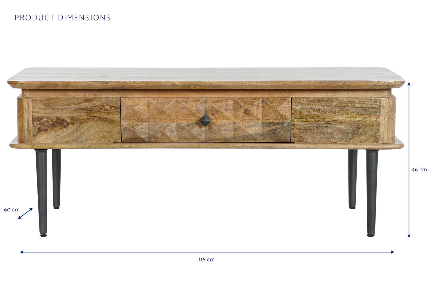 MESA CENTRO MANGO METAL 116X60X46 NATURAL