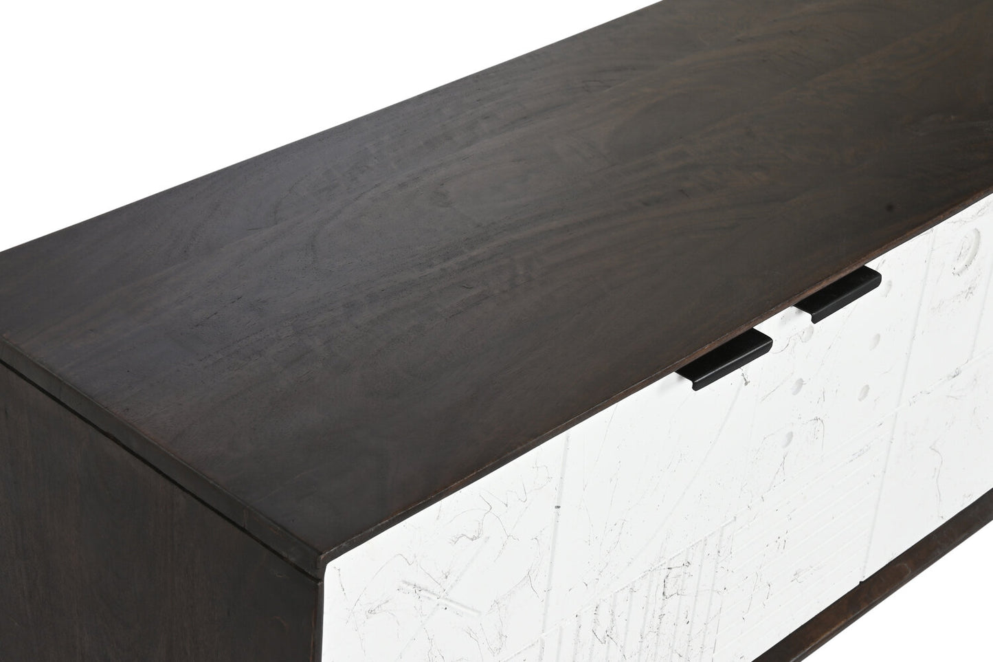 MUEBLE TV MANGO 140X35X50 MARRON OSCURO